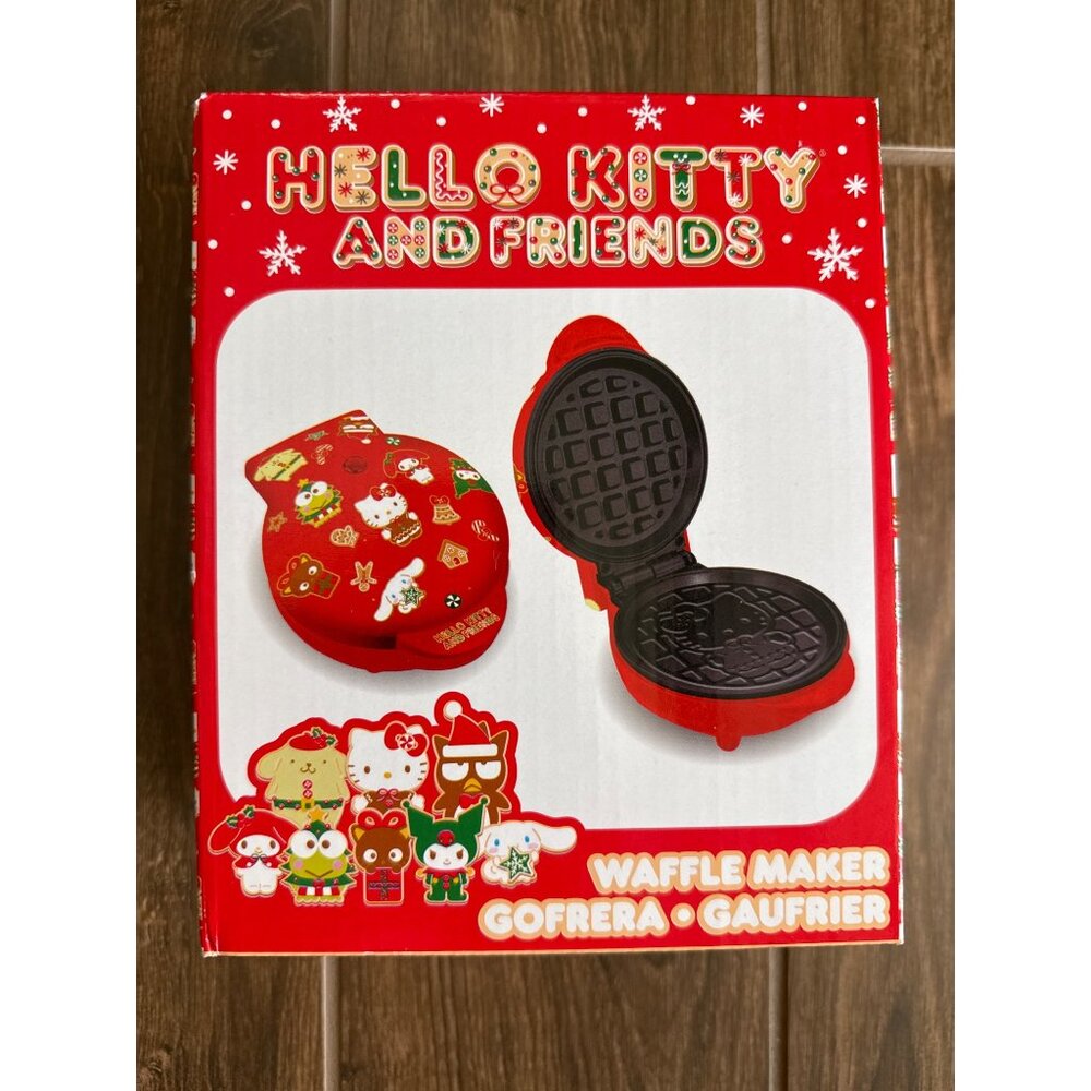 Hello Kitty And Friends Waffle Maker NIB Non Stick Small Appliance Christmas